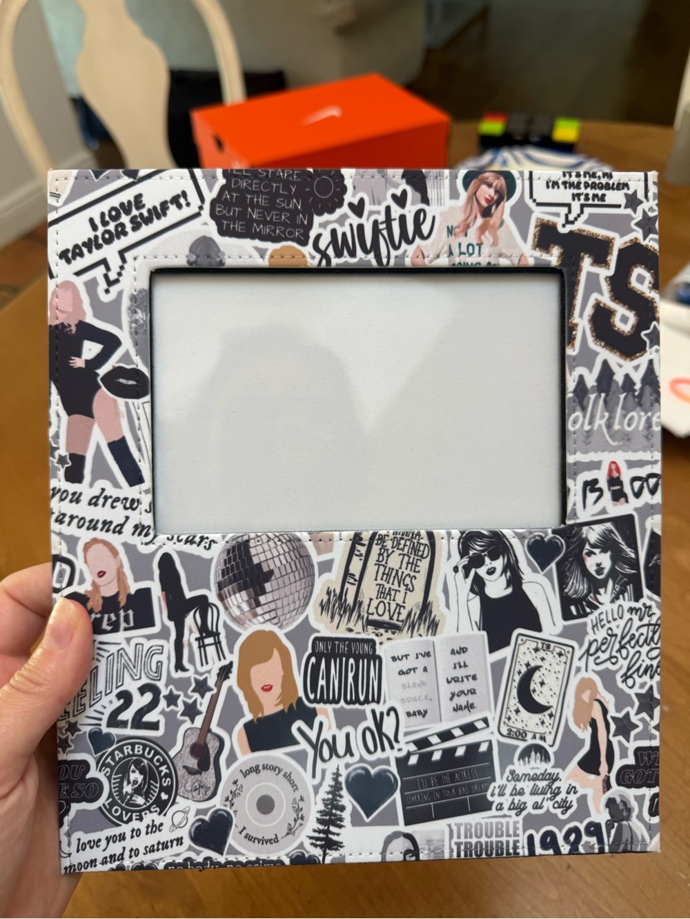 Taylor Swift Inspired Black & White Sticker Collage Photo Frame - Unbranded